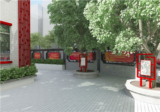 南湾社区党群服务中心户外党建文化长廊设计.jpg