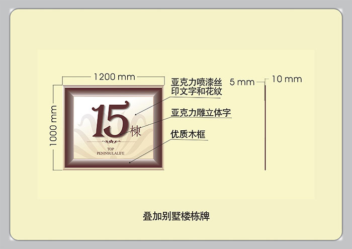 标识导视设计-叠加别墅楼栋牌|聚奇广告